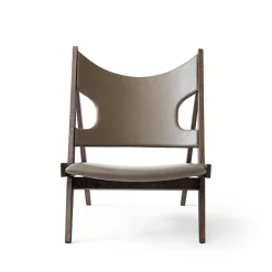 Knitting Chair - Chêne Fumé/ Cuir Sable