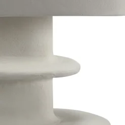 Lampe de table blanche papier maché géométrique Earth