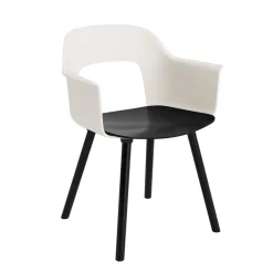 Layout 222 Fauteuil - Pieds bois - Bicolore