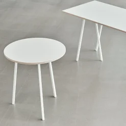 Loop Stand Round Table 90 cm - Blanc (Outlet)