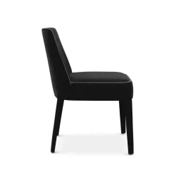 Lot de 2 chaises Febo - Sans Accoudoirs - 2804T - Tissu Ego Noir (Outlet)