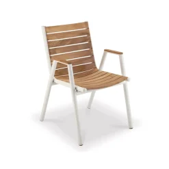 Pilotis fauteuil teck bois