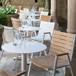 Pilotis fauteuil teck bois