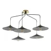 Plafonnier Gatsby 5 lampes - Paon noir et blanc (Outlet)