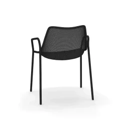 Round chaise avec accoudoirs