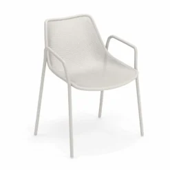 Round chaise avec accoudoirs