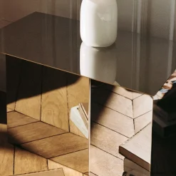 Slit Table rectangle miroir