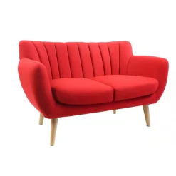 Soft canapé 2 places Dora rouge