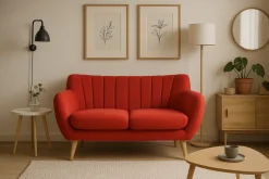 Soft canapé 2 places Dora rouge