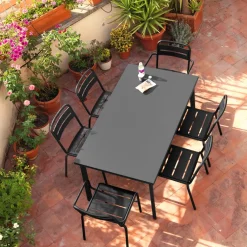 Star Fauteuil en aluminium - Noir (Outlet)