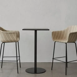 Table Colonne Harbour Table de bar - Marbre Blanc