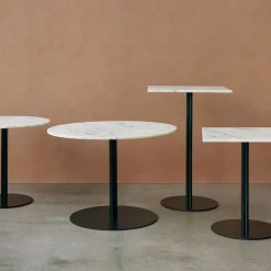 Table Colonne Harbour Table de Comptoir - Marbre Blanc