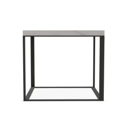 Table d'appoint Lithos - Marbre Blanc / Nickel Bronze (Outlet)