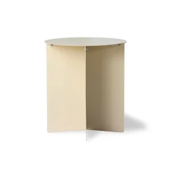 Table d'appoint ronde - Crème (Outlet)