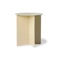 Table d'appoint ronde - Crème (Outlet)