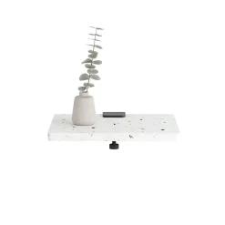 Table de chevet en plastique recyclé blanc Venezia