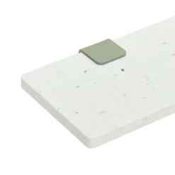 Table de chevet en plastique recyclé blanc Venezia