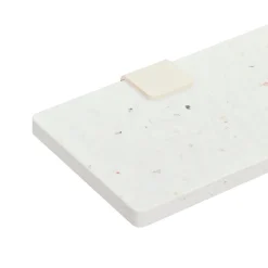 Table de chevet en plastique recyclé blanc Venezia