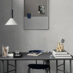 Table Mingle - pied noir + table noir - taille L