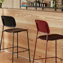 Tabouret de bar soft edge 90 avec revêtement