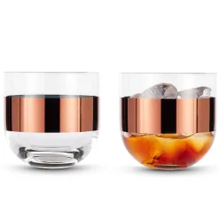 Tank verre à Wiskey - cuivre (lot de 2)