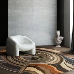 Tapis Liquid Layers rond