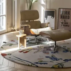 Tapis Rond Promenade Flora