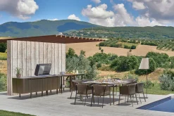 Terramare table carrée avec plateau en grés