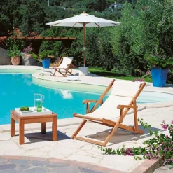 Transat Chelsea pliant en teck