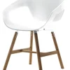 VAD Wood fauteuil bois / Blanc