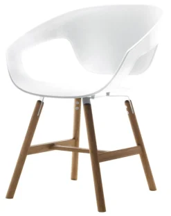 VAD Wood fauteuil bois / Blanc - (Outlet)