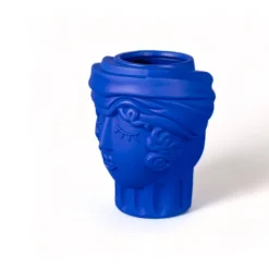 Vase terre cuite bleu