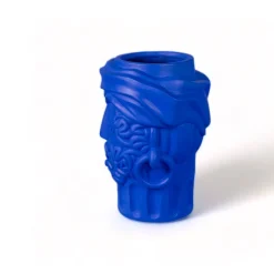 Vase terre cuite bleu